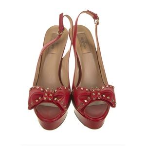 Valentino Rockstud accent leather Sling back